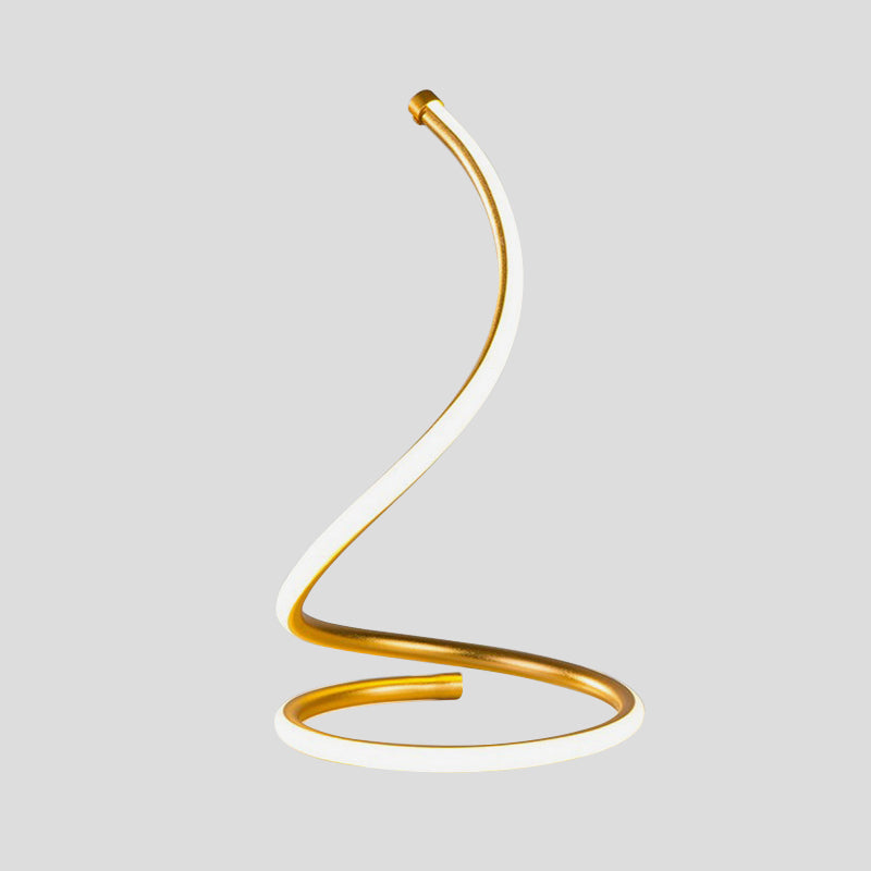 Modern LED Table Lamp  Spiral Gold Design - Product example