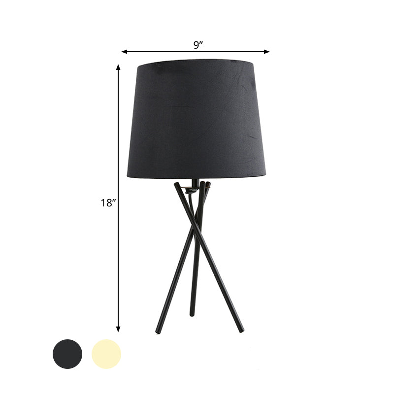 Modern Table Lamp  Black Drum Shade With Gold Interior - Product detail 5