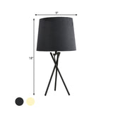 Modern Table Lamp  Black Drum Shade With Gold Interior - Product detail 5