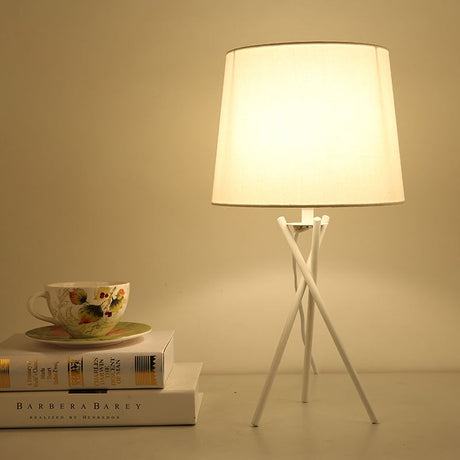 Modern Table Lamp  Black Drum Shade With Gold Interior - Product detail 8