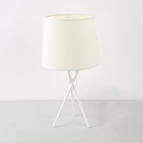 Modern Table Lamp  Black Drum Shade With Gold Interior - Detailed view