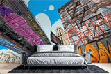Urban Mural Wallpaper | Street Art Comic Style Design