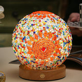 Mosaic Glass Table Lamp  Color-Changing LED Globe Design - Product detail 14