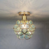 Floral Glass Ceiling Light  Crystal Petal Design - Product showcase