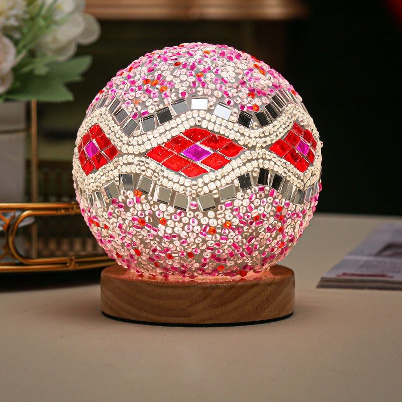 Mosaic Glass Table Lamp  LED Color Changing Night Light - Product detail 16