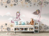 Papier Peint Mural Princesse | Licorne de Rêve et Design Floral