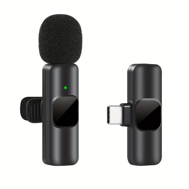 Professional Wireless Microphone  USB-C Lavalier for Content Creation - Product showcase