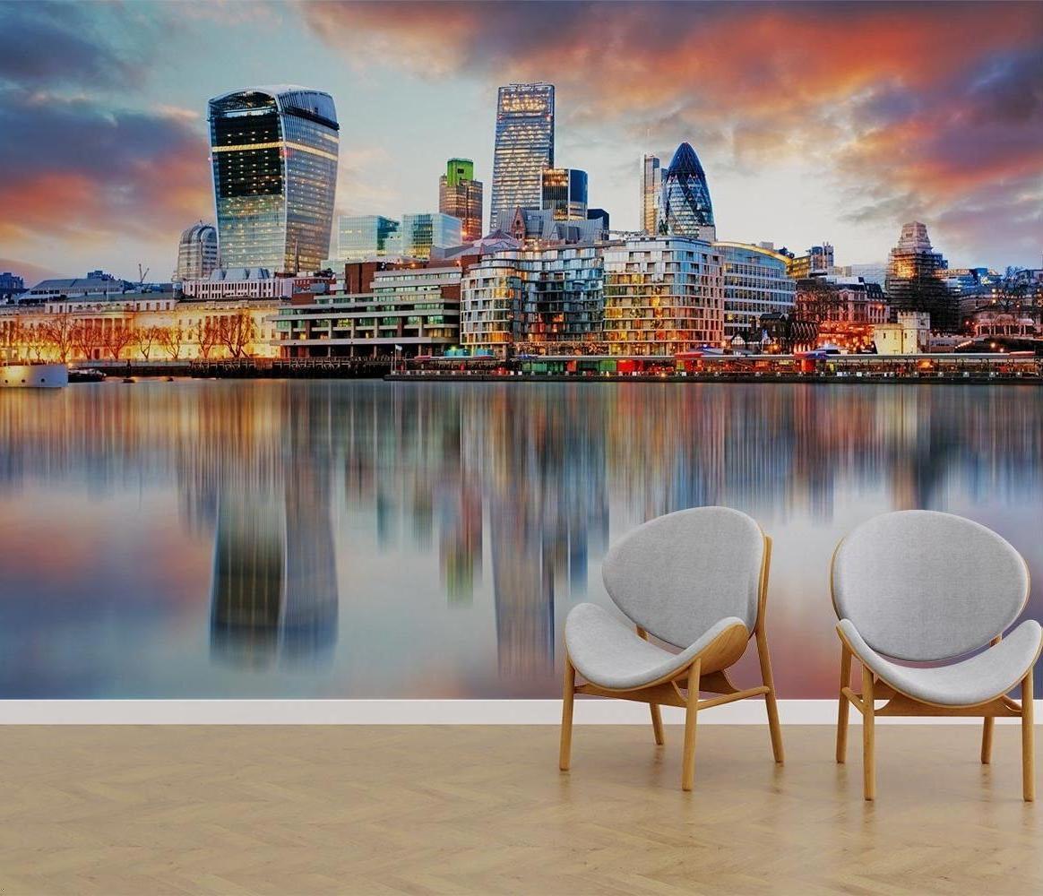 City Mural Wallpaper | London Skyline at Sunset