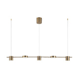 Modern Linear Pendant Light  Brass Drum Shade Design - Product detail 12