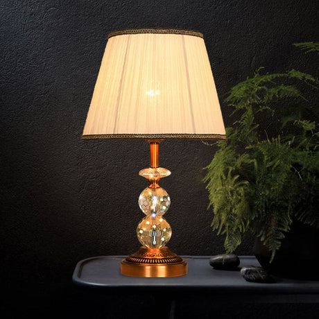 Crystal Ball Table Lamp  Pink Shade With Copper Accents - Product detail 15