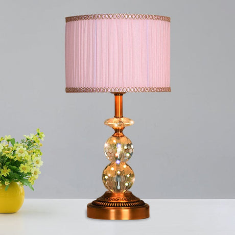 Crystal Ball Table Lamp  Pink Shade With Copper Accents - Product detail 16