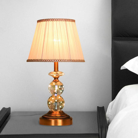 Crystal Ball Table Lamp  Pink Shade With Copper Accents - Product detail 14