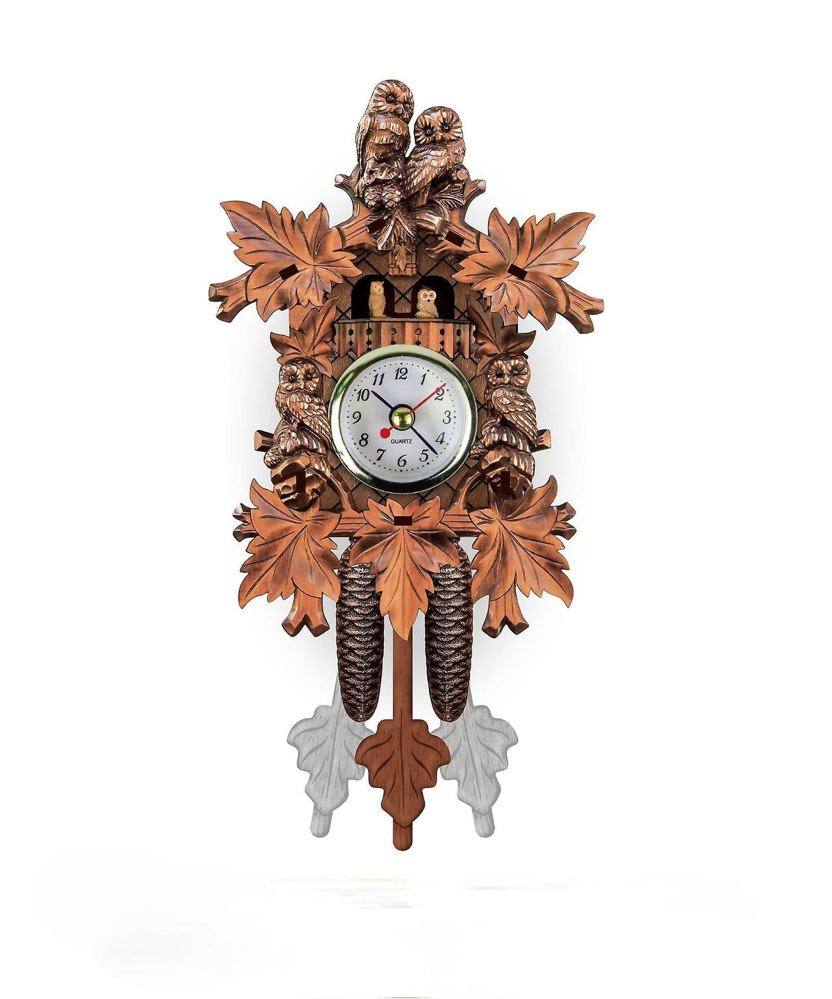 Vintage Cuckoo Wall Clock  Copper Finish Forest Design - Product showcase