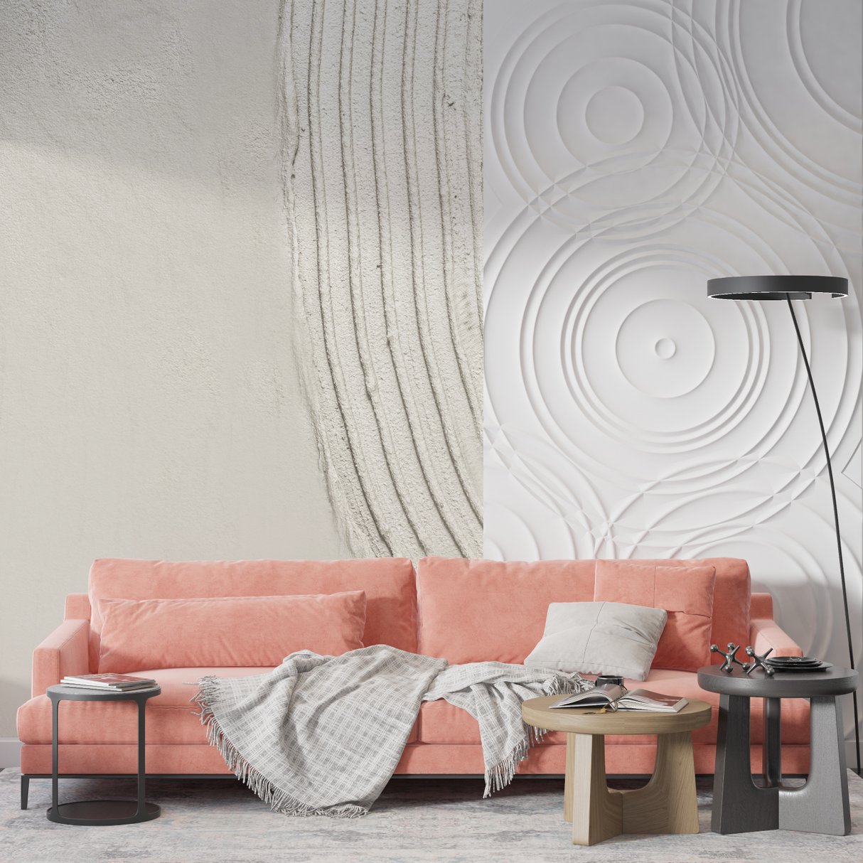 Striped Mural Wallpaper | Modern Textured Lines Design