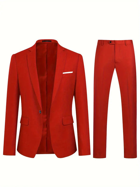 Modern Slim Fit Suit  Sky Blue Two-Piece Business Attire - Product detail 8