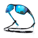 Polarized Sports Sunglasses  UV400 Protection Red Mirror Lens - Product example