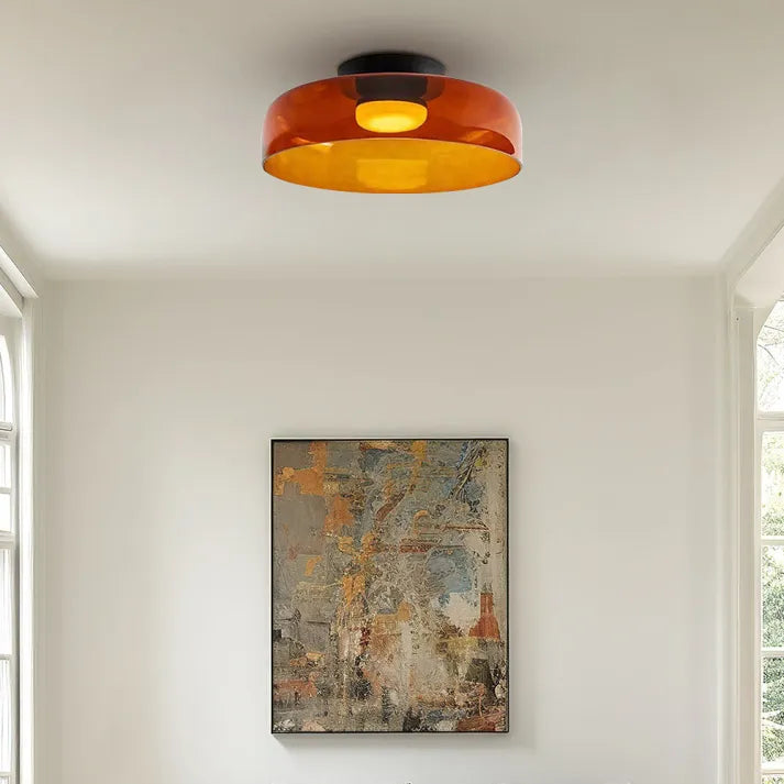 Modern Glass Ceiling Light  Layered Smoke Shade Design - Product detail 24