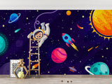Space Mural Wallpaper | Astronaut Adventure with Planets