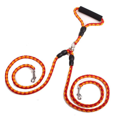 Double Dog Leash  Braided Nylon Tangle-Free Design - Product example