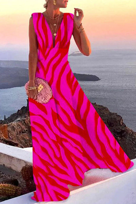 Elegant V-Neck Maxi Dress  Empire Waist Floor Length Design - Product detail 10