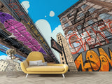 Urban Mural Wallpaper | Street Art Comic Style Design