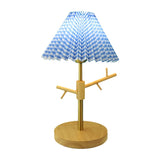 Nordic Table Lamp  Pleated Shade with Wood Base - Product showcase