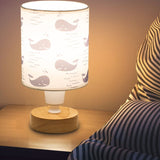 Nordic Table Lamp  Woodland Pattern Shade With Wood Base - Product detail 6