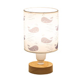 Nordic Table Lamp  Woodland Pattern Shade With Wood Base - Product detail 5