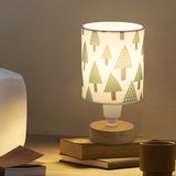Nordic Table Lamp  Woodland Pattern Shade With Wood Base - Product detail 11