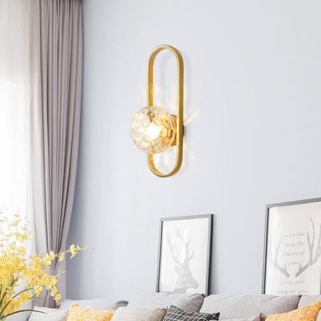 Modern Wall Sconce  Glass Globe Gold Arch Design - Product detail 5