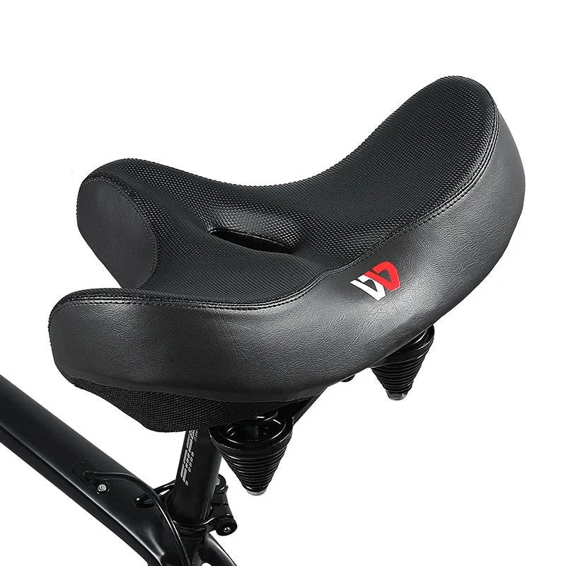 Wide Bicycle Saddle  Ergonomic Comfort Design With Shock Absorption - Product showcase