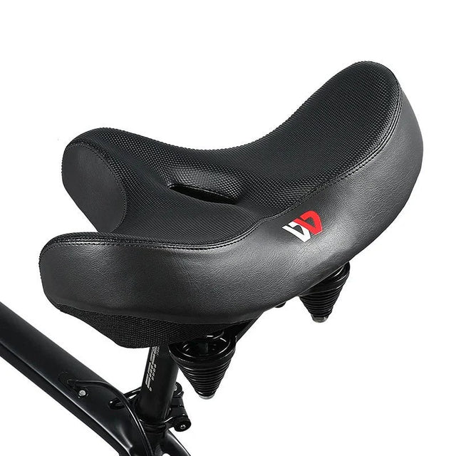 Wide Bicycle Saddle  Ergonomic Comfort Design With Shock Absorption - Product showcase