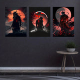 Japanese Canvas Art  Samurai Warrior Triptych Set - Product detail 5