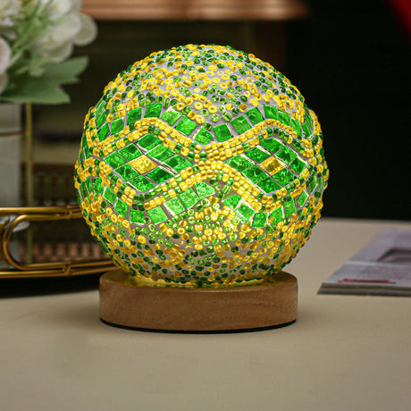 Mosaic Glass Table Lamp  LED Color Changing Night Light - Product detail 17