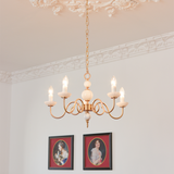 Classic Chandelier Light  Brass White Glass Design - Product detail 7
