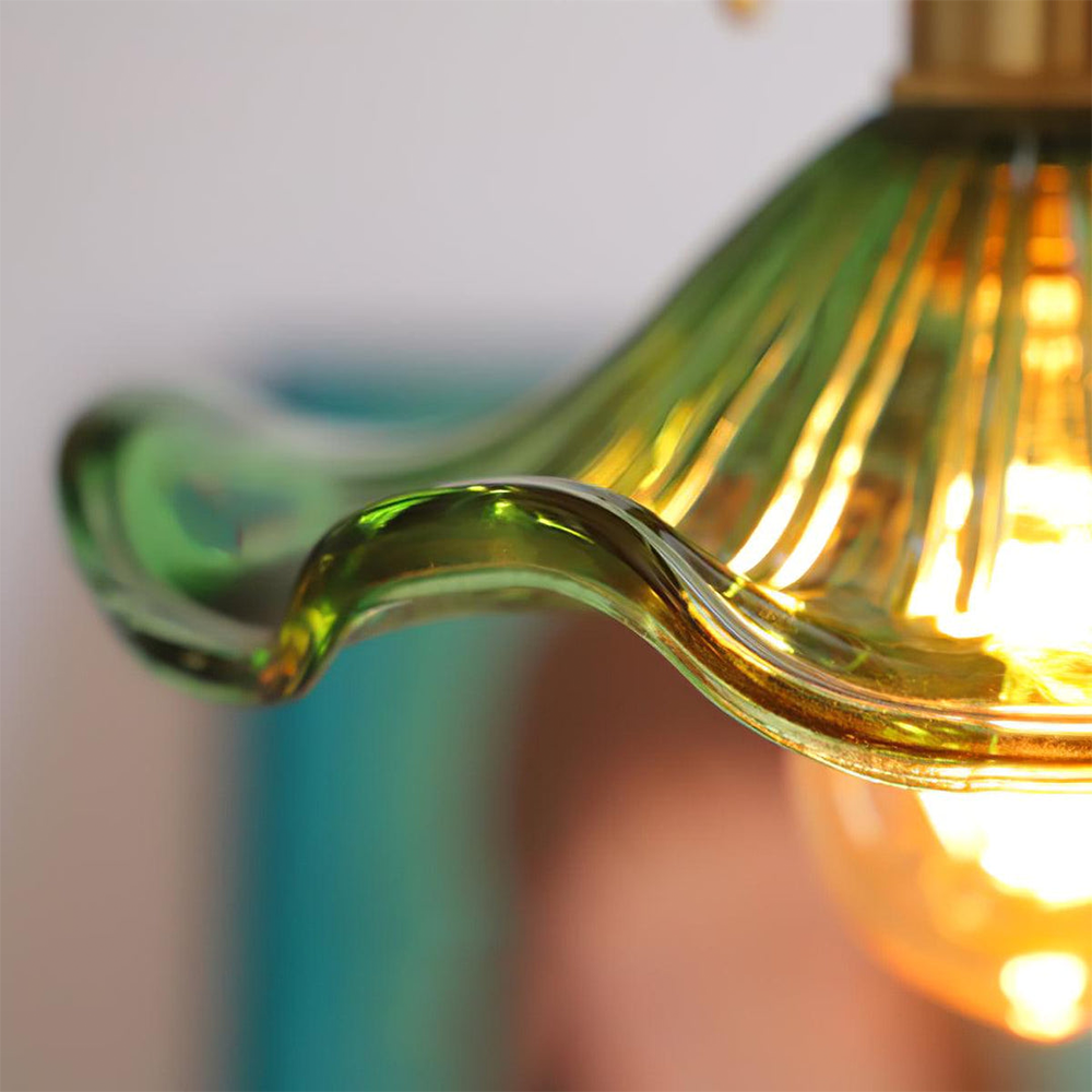 Floral Glass Pendant Light  Wavy Petal Design - Product detail 6