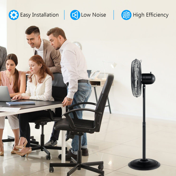Industrial Pedestal Fan  16-Inch Metal Oscillating Design - Product example