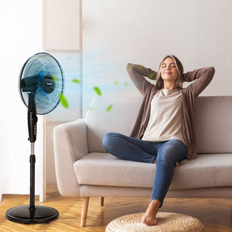 Quiet Oscillating Floor Fan  16-Inch Dual-Blade with Remote Control - Product example