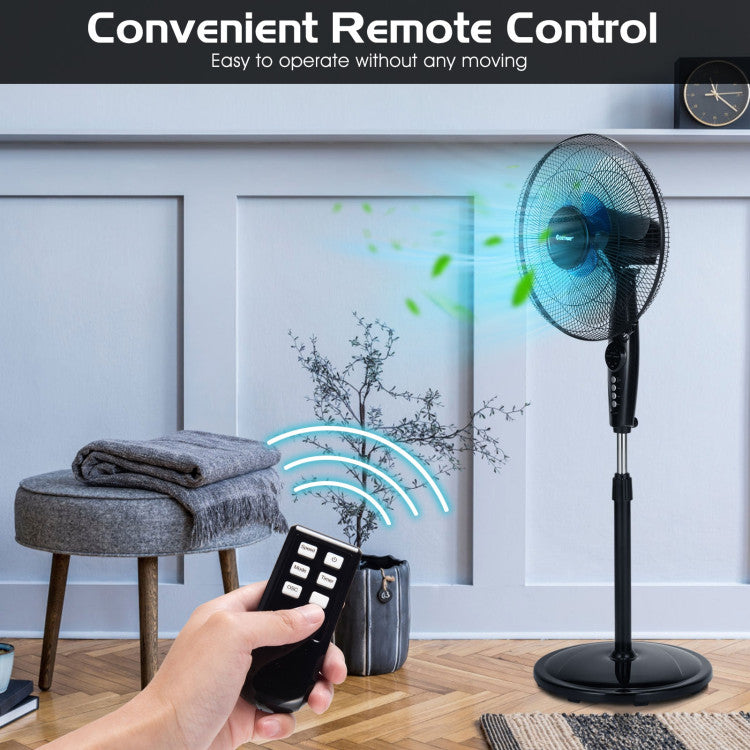 Quiet Oscillating Floor Fan  16-Inch Dual-Blade with Remote Control - Product detail 4