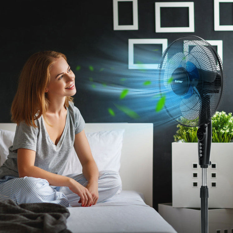 Quiet Oscillating Floor Fan  16-Inch Dual-Blade with Remote Control - Product detail 7
