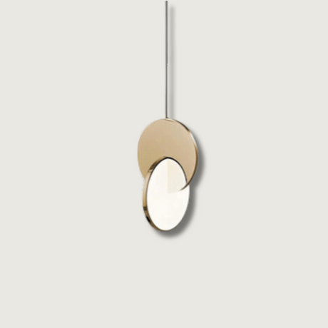 Modern LED Pendant Light  Rotating Metal Disc Design - Product showcase