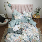 Egyptian Cotton Duvet Set  Botanical Floral Pattern - Product showcase