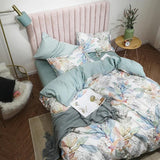 Egyptian Cotton Duvet Set  Botanical Floral Pattern - Detailed view
