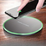 Fast Wireless Charger  15W LED Ring Charging Pad - Product showcase
