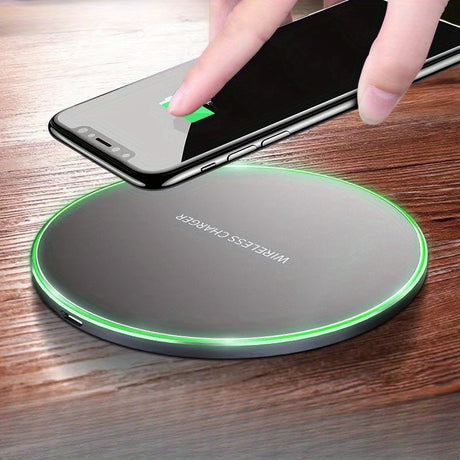 Fast Wireless Charger  15W LED Ring Charging Pad - Product showcase