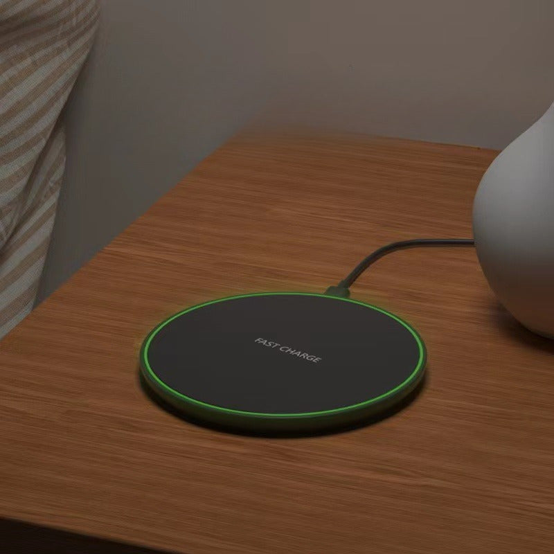 Fast Wireless Charger  15W LED Ring Charging Pad - Product detail 5