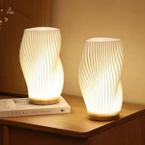 Modern Table Lamp  Sculptural Wave Design - Detailed view