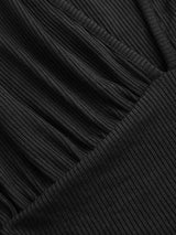 Elegant Wide Leg Jumpsuit  Deep V-Neck Design - Product example