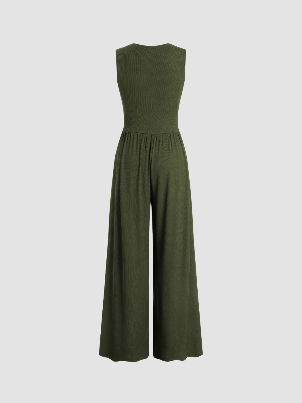 Elegant Wide Leg Jumpsuit  Deep V-Neck Design - Product detail 8