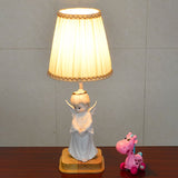 Classic Angel Table Lamp  Pleated Shade With Gold Trim - Product detail 8